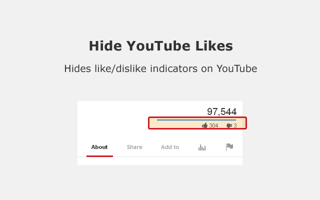 Hide YouTube Likes from Chrome web store to be run with OffiDocs Chromium online Hide YouTube Likes from Chrome web store to be run with OffiDocs Chromium online