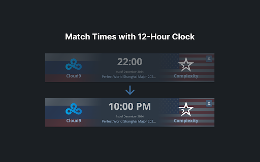 HLTV 12 Hour Clock from Chrome web store to be run with OffiDocs Chromium online HLTV 12 Hour Clock from Chrome web store to be run with OffiDocs Chromium online