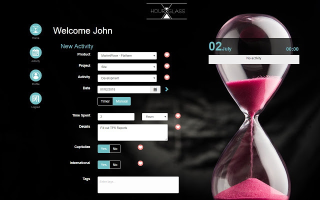 Hourglass in seconds from Chrome web store to be run with OffiDocs Chromium online Hourglass in seconds from Chrome web store to be run with OffiDocs Chromium online