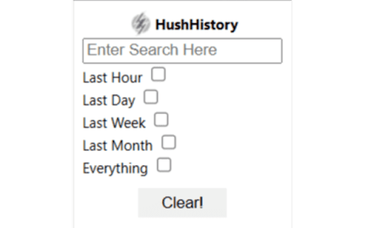 HushHistory from Chrome web store to be run with OffiDocs Chromium online HushHistory from Chrome web store to be run with OffiDocs Chromium online