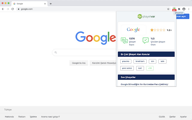 Şikayetvar from Chrome web store to be run with OffiDocs Chromium online Şikayetvar from Chrome web store to be run with OffiDocs Chromium online