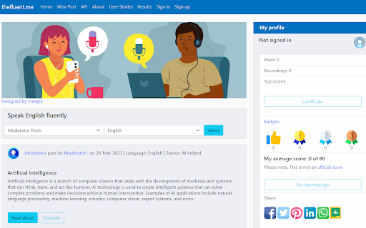 Improve your pronunciation score from Chrome web store to be run with OffiDocs Chromium online Improve your pronunciation score from Chrome web store to be run with OffiDocs Chromium online