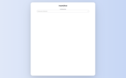 InsertChat | AI Writing Tools from Chrome web store to be run with OffiDocs Chromium online InsertChat | AI Writing Tools from Chrome web store to be run with OffiDocs Chromium online