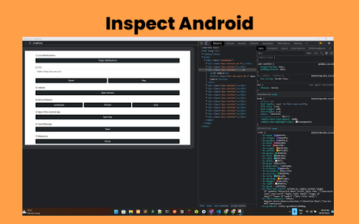 Inspect Android from Chrome web store to be run with OffiDocs Chromium online Inspect Android from Chrome web store to be run with OffiDocs Chromium online