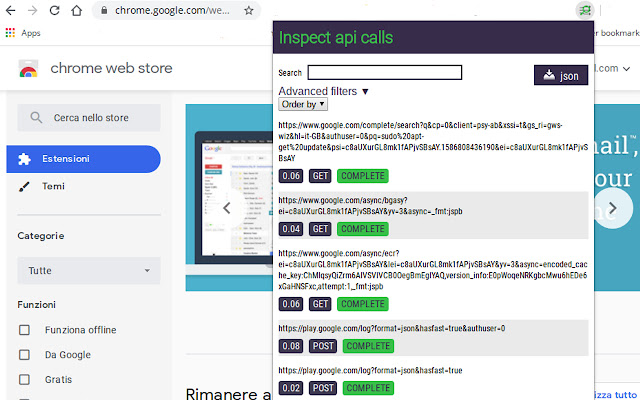 Inspect API calls from Chrome web store to be run with OffiDocs Chromium online Inspect API calls from Chrome web store to be run with OffiDocs Chromium online