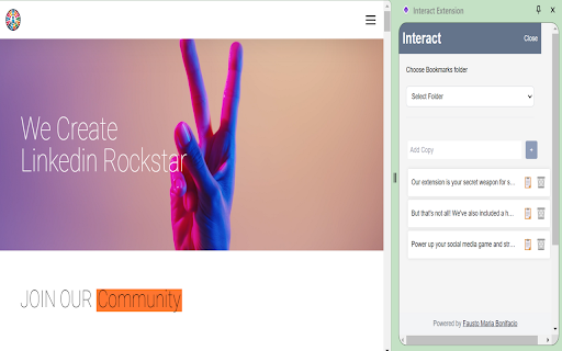 Interact Extension from Chrome web store to be run with OffiDocs Chromium online Interact Extension from Chrome web store to be run with OffiDocs Chromium online