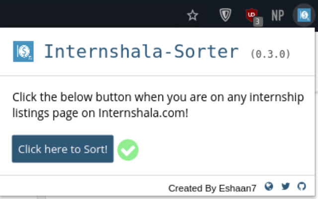 Internshala Sort By Stipend from Chrome web store to be run with OffiDocs Chromium online Internshala Sort By Stipend from Chrome web store to be run with OffiDocs Chromium online