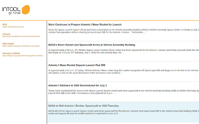 Intool RSS Feeder from Chrome web store to be run with OffiDocs Chromium online Intool RSS Feeder from Chrome web store to be run with OffiDocs Chromium online