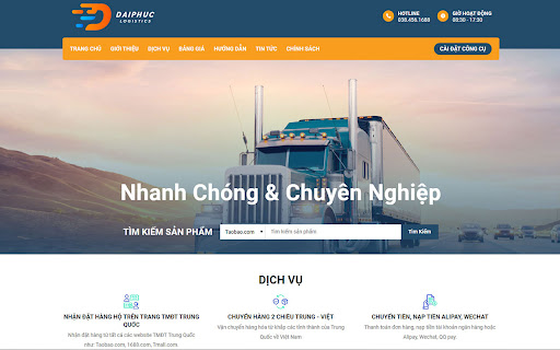 Đại Phúc Logistics from Chrome web store to be run with OffiDocs Chromium online Đại Phúc Logistics from Chrome web store to be run with OffiDocs Chromium online