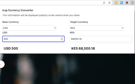 Irup Currency Converter from Chrome web store to be run with OffiDocs Chromium online Irup Currency Converter from Chrome web store to be run with OffiDocs Chromium online