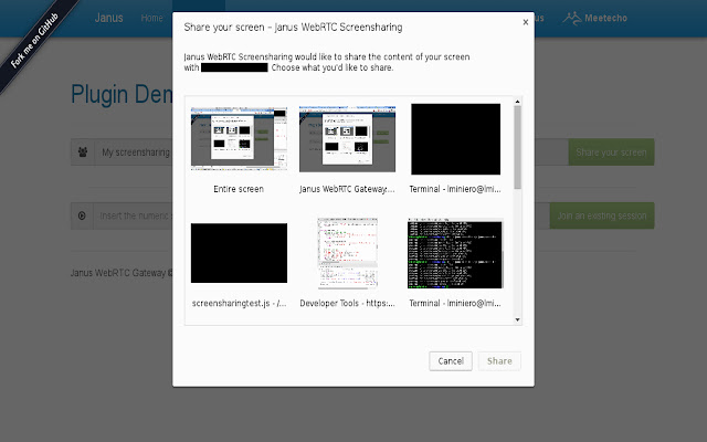 Janus WebRTC Screensharing from Chrome web store to be run with OffiDocs Chromium online Janus WebRTC Screensharing from Chrome web store to be run with OffiDocs Chromium online