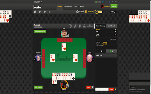 Jawaker Card Counter from Chrome web store to be run with OffiDocs Chromium online Jawaker Card Counter from Chrome web store to be run with OffiDocs Chromium online