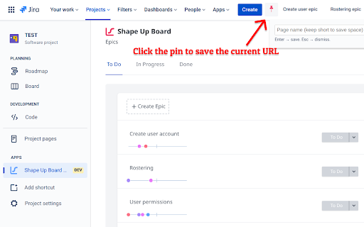 Jira Pins: quick access to Jira pages from Chrome web store to be run with OffiDocs Chromium online Jira Pins: quick access to Jira pages from Chrome web store to be run with OffiDocs Chromium online
