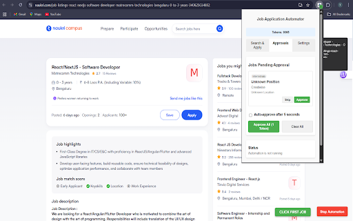 JobGenie from Chrome web store to be run with OffiDocs Chromium online JobGenie from Chrome web store to be run with OffiDocs Chromium online
