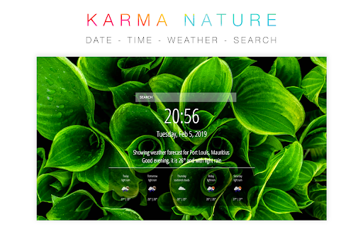 karma Nature from Chrome web store to be run with OffiDocs Chromium online karma Nature from Chrome web store to be run with OffiDocs Chromium online