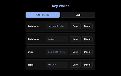 Key Wallet from Chrome web store to be run with OffiDocs Chromium online Key Wallet from Chrome web store to be run with OffiDocs Chromium online