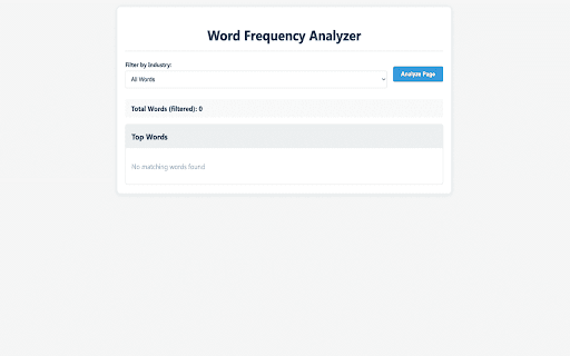 Keyword Frequency Analyser from Chrome web store to be run with OffiDocs Chromium online Keyword Frequency Analyser from Chrome web store to be run with OffiDocs Chromium online