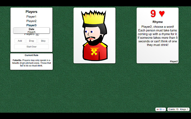Kings Cup from Chrome web store to be run with OffiDocs Chromium online Kings Cup from Chrome web store to be run with OffiDocs Chromium online