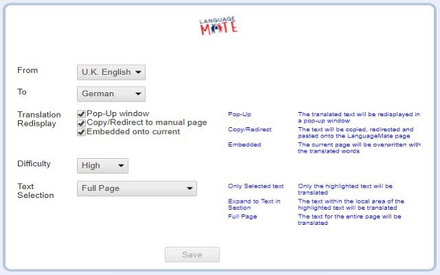 Language Mate from Chrome web store to be run with OffiDocs Chromium online Language Mate from Chrome web store to be run with OffiDocs Chromium online