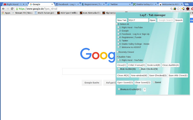 LayZ Tab Manager from Chrome web store to be run with OffiDocs Chromium online LayZ Tab Manager from Chrome web store to be run with OffiDocs Chromium online