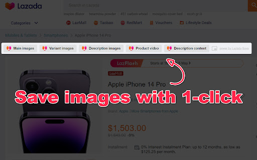 Lazada Save Download Product Images Video from Chrome web store to be run with OffiDocs Chromium online Lazada Save Download Product Images Video from Chrome web store to be run with OffiDocs Chromium online