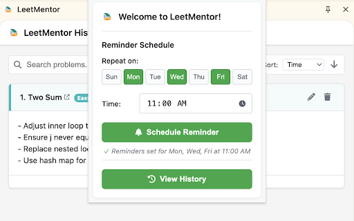 LeetMentor from Chrome web store to be run with OffiDocs Chromium online LeetMentor from Chrome web store to be run with OffiDocs Chromium online
