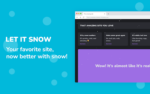 Let it snow from Chrome web store to be run with OffiDocs Chromium online Let it snow from Chrome web store to be run with OffiDocs Chromium online