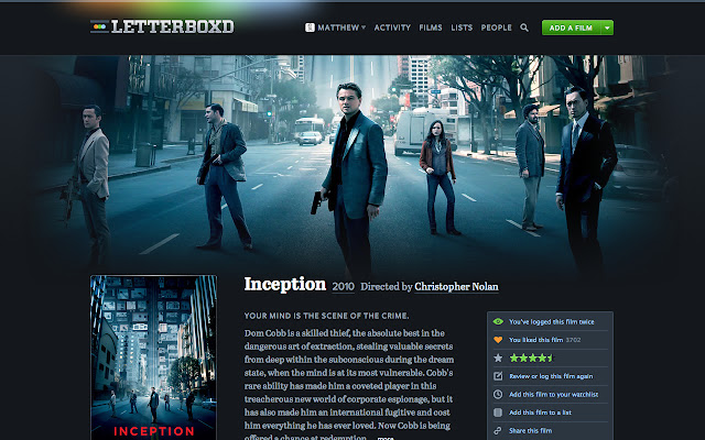 Letterboxd from Chrome web store to be run with OffiDocs Chromium online Letterboxd from Chrome web store to be run with OffiDocs Chromium online