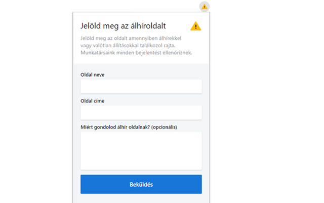 Álhír detektor from Chrome web store to be run with OffiDocs Chromium online Álhír detektor from Chrome web store to be run with OffiDocs Chromium online