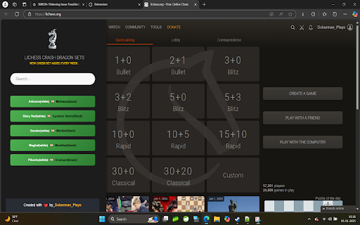 Lichess X Crash Dragon Sets from Chrome web store to be run with OffiDocs Chromium online Lichess X Crash Dragon Sets from Chrome web store to be run with OffiDocs Chromium online
