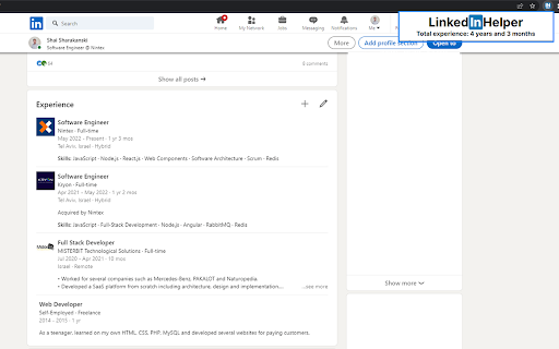 LinkedIn Helper from Chrome web store to be run with OffiDocs Chromium online LinkedIn Helper from Chrome web store to be run with OffiDocs Chromium online
