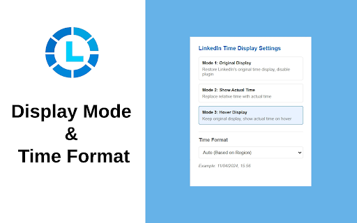 LinkedIn Post Time from Chrome web store to be run with OffiDocs Chromium online LinkedIn Post Time from Chrome web store to be run with OffiDocs Chromium online