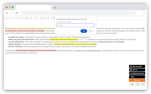 LiteCompose Write Light, Easy on Your Tab from Chrome web store to be run with OffiDocs Chromium online LiteCompose Write Light, Easy on Your Tab from Chrome web store to be run with OffiDocs Chromium online