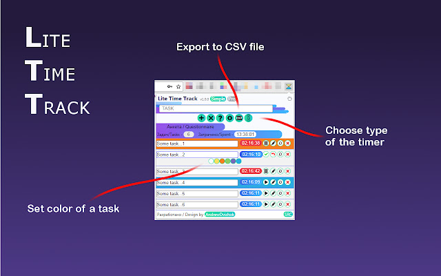 Lite time track from Chrome web store to be run with OffiDocs Chromium online Lite time track from Chrome web store to be run with OffiDocs Chromium online