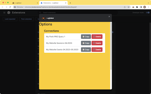 LogBaker from Chrome web store to be run with OffiDocs Chromium online LogBaker from Chrome web store to be run with OffiDocs Chromium online