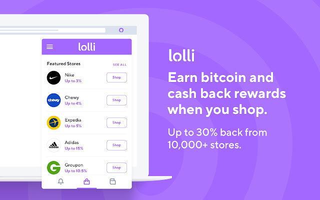 Lolli: Earn Bitcoin and Cash Back from Chrome web store to be run with OffiDocs Chromium online Lolli: Earn Bitcoin and Cash Back from Chrome web store to be run with OffiDocs Chromium online