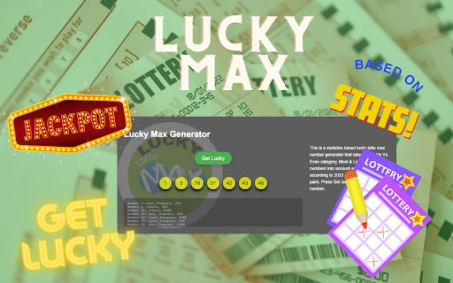 Lucky LottoMax Generator from Chrome web store to be run with OffiDocs Chromium online Lucky LottoMax Generator from Chrome web store to be run with OffiDocs Chromium online