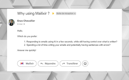 Mailixir from Chrome web store to be run with OffiDocs Chromium online Mailixir from Chrome web store to be run with OffiDocs Chromium online