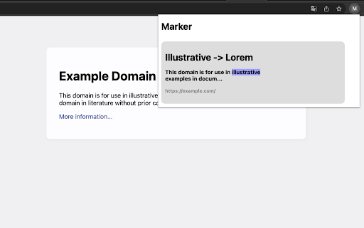 Marky from Chrome web store to be run with OffiDocs Chromium online Marky from Chrome web store to be run with OffiDocs Chromium online