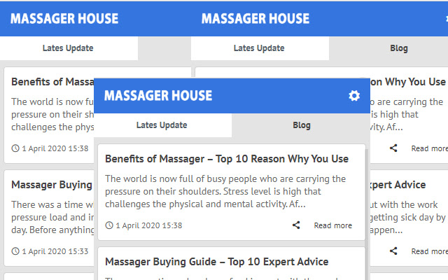 Massager House Latest Blog News from Chrome web store to be run with OffiDocs Chromium online Massager House Latest Blog News from Chrome web store to be run with OffiDocs Chromium online