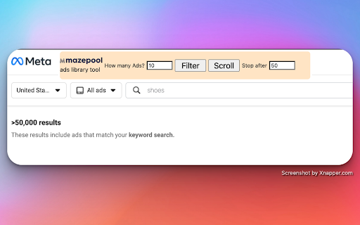 Mazepoolads library tool for Meta™️ from Chrome web store to be run with OffiDocs Chromium online Mazepoolads library tool for Meta™️ from Chrome web store to be run with OffiDocs Chromium online