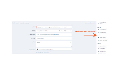Meditrust: Expérience patient agenda from Chrome web store to be run with OffiDocs Chromium online Meditrust: Expérience patient agenda from Chrome web store to be run with OffiDocs Chromium online