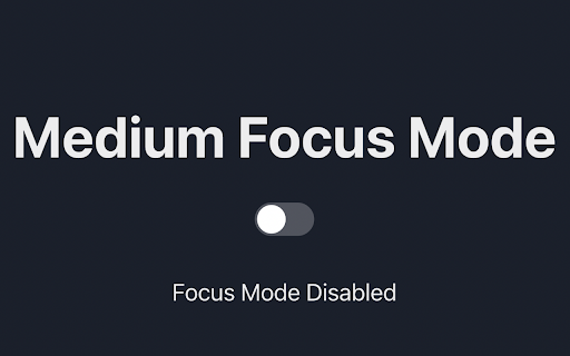 Medium Focus Mode from Chrome web store to be run with OffiDocs Chromium online Medium Focus Mode from Chrome web store to be run with OffiDocs Chromium online