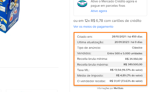 Meli Stats from Chrome web store to be run with OffiDocs Chromium online Meli Stats from Chrome web store to be run with OffiDocs Chromium online