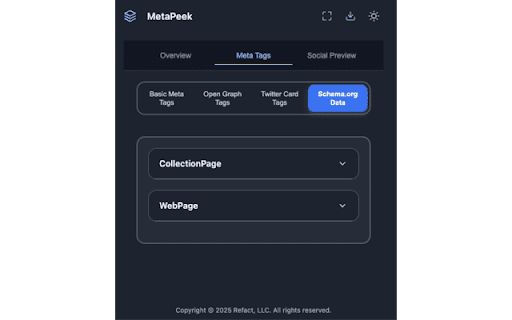 MetaPeek from Chrome web store to be run with OffiDocs Chromium online MetaPeek from Chrome web store to be run with OffiDocs Chromium online