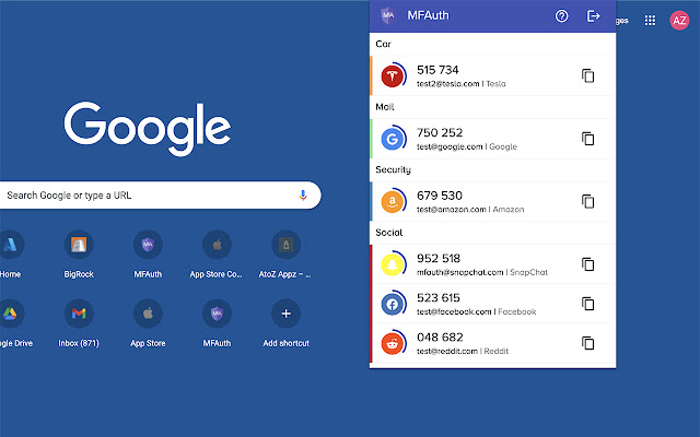 MFAuth 2FA Authenticator from Chrome web store to be run with OffiDocs Chromium online MFAuth 2FA Authenticator from Chrome web store to be run with OffiDocs Chromium online