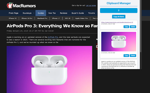 Mini Clipboard Manager from Chrome web store to be run with OffiDocs Chromium online Mini Clipboard Manager from Chrome web store to be run with OffiDocs Chromium online