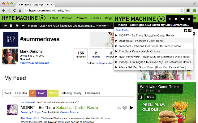 Mini Hype Machine from Chrome web store to be run with OffiDocs Chromium online Mini Hype Machine from Chrome web store to be run with OffiDocs Chromium online
