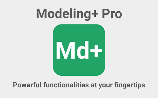 Modeling+ Pro from Chrome web store to be run with OffiDocs Chromium online Modeling+ Pro from Chrome web store to be run with OffiDocs Chromium online