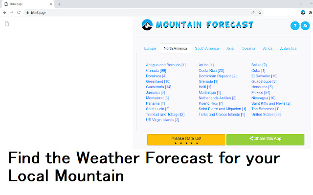 Mountain Forecast from Chrome web store to be run with OffiDocs Chromium online Mountain Forecast from Chrome web store to be run with OffiDocs Chromium online